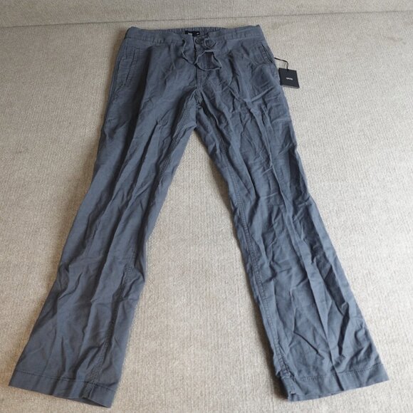 Onia Mens Pants Large Gray Collin Drawstring Linen Blend NEW - Picture 1 of 10